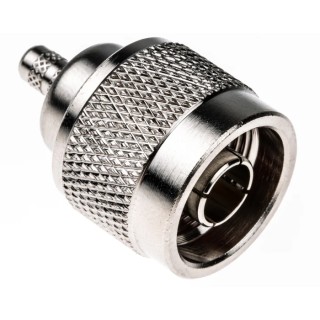 Amphenol RF N Type Series Coaxial Connector Cable Male N Connector, 50 Ω, Straight Body Crimp N1121A1-NT3G-1-50