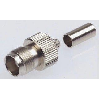 Amphenol RF TNC Series Coaxial Connector Cable Female TNC, 50Ω, Straight Body Crimp RT6121A1-NT3G-1-50
