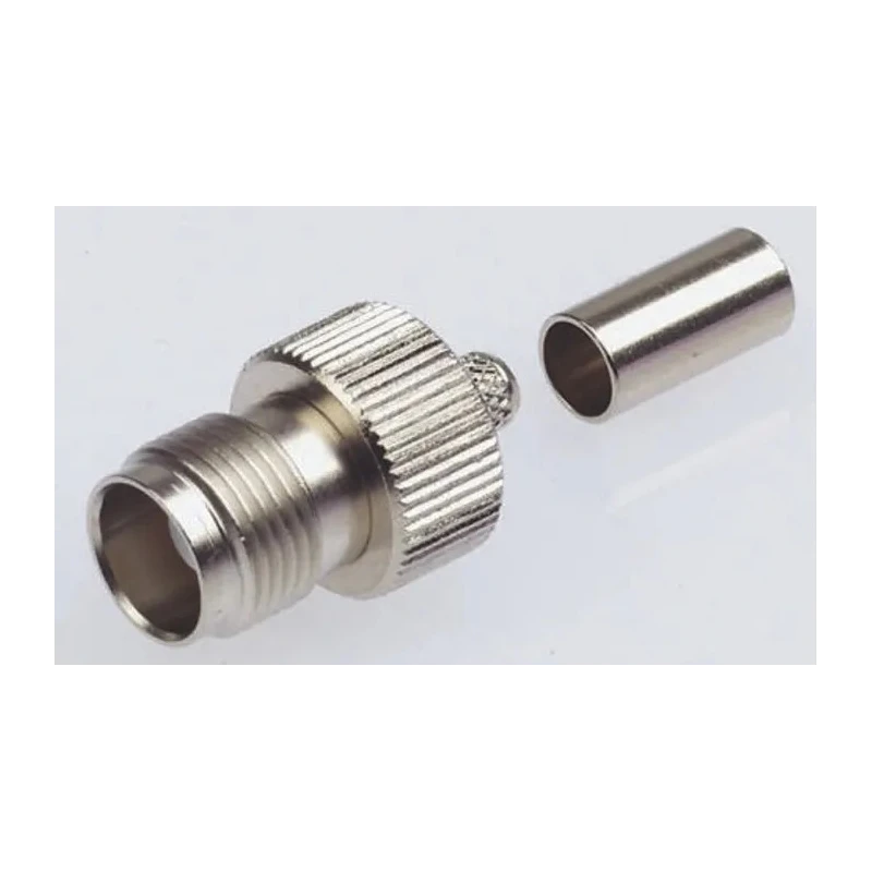 Amphenol RF TNC Series Coaxial Connector Cable Female TNC, 50Ω, Straight Body Crimp RT6121A1-NT3G-1-50