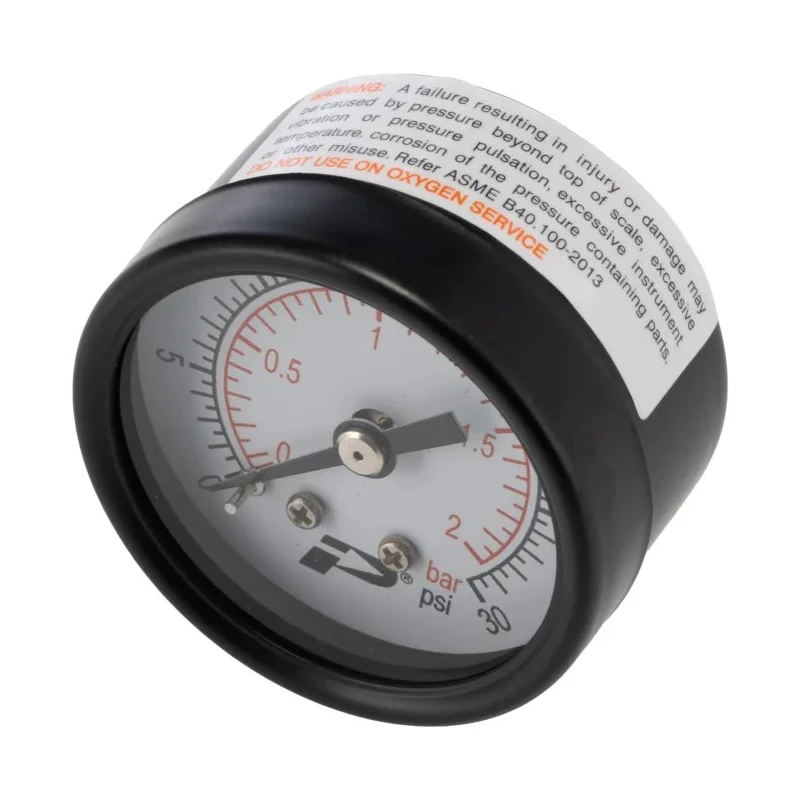 RS PRO Steel Case 40 mm Dial Dual Scale BSP 1/8 inch BSP 1/8 inch Pressure Gauge 0 to 30 psi 235-1289