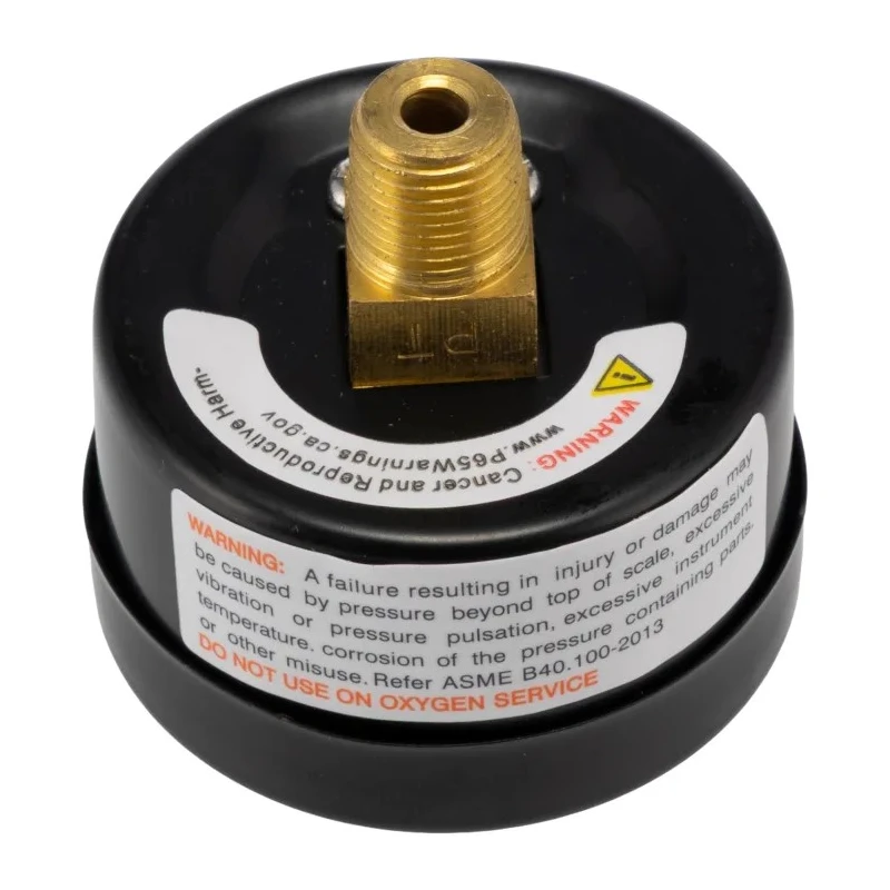 RS PRO Steel Case 40 mm Dial Dual Scale BSP 1/8 inch BSP 1/8 inch Pressure Gauge 0 to 30 psi 235-1289