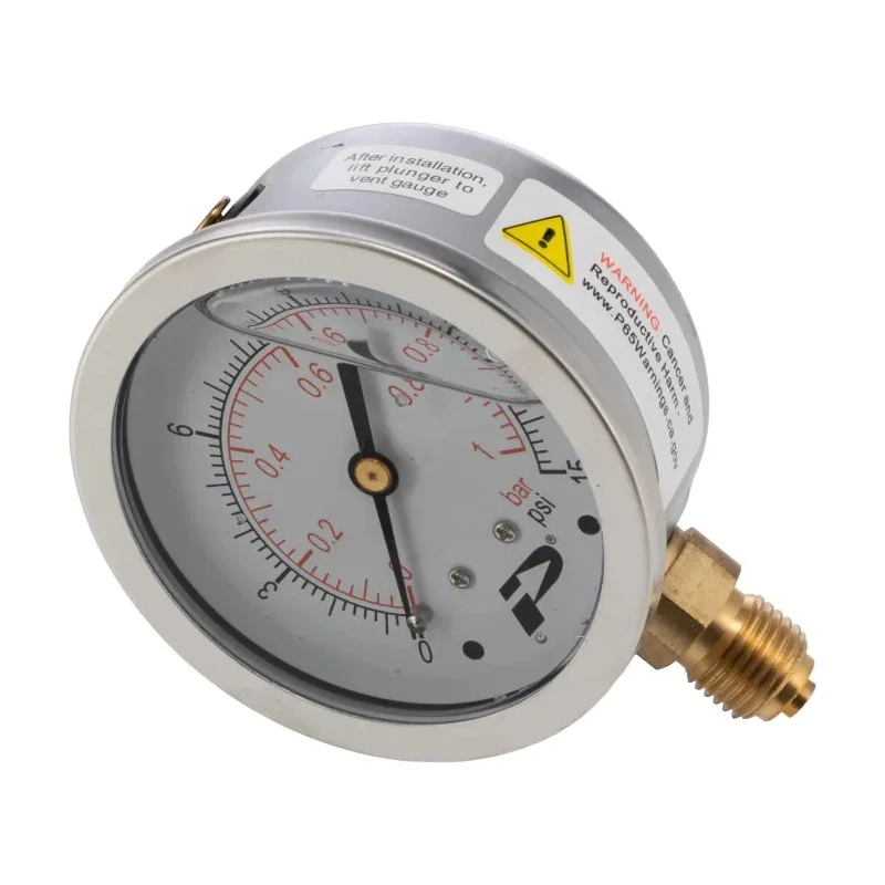 RS PRO 63 mm 1/4 in BSP Brass Bottom Entry Pressure Gauge 0-15 psi 235-1288