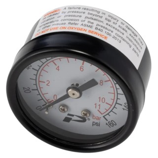 RS PRO 40 mm Steel Case Back Entry Pressure Gauge 160 psi 1/8 in BSP Thread 235-1292