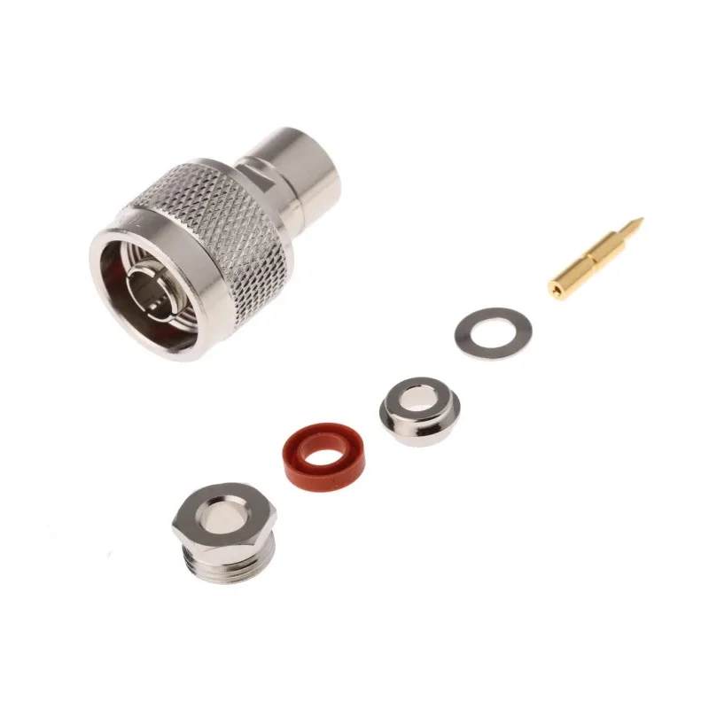 Radiall Amphenol RF N Type Series Coaxial Connector Cable Male N Connector, 50 Ω, Straight Body Solder N1141A1-NT3G-1-50
