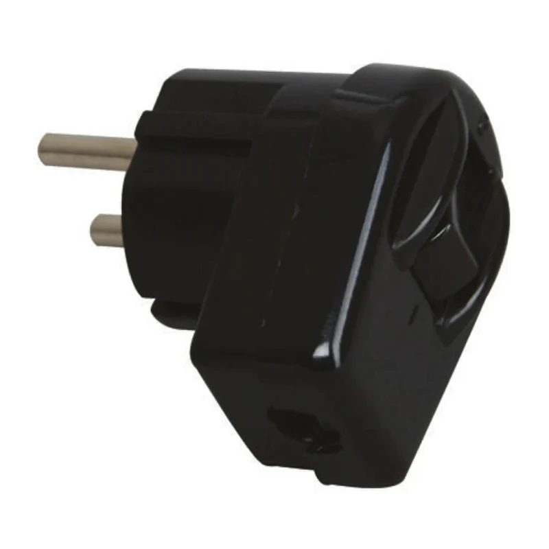 Kopp Black Cable Mount 2P Straight Mains Connector 10A 250V IP20 IP20