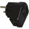 Kopp Black Cable Mount 2P Straight Mains Connector 10A 250V IP20 IP20