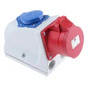 Kopp Industrial Socket Wall Mount Rated 16A 250V IP44, 2 Sockets, 5-Pole Configuration IP44