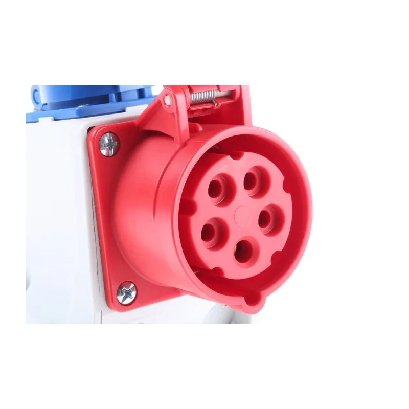 Kopp Industrial Socket Wall Mount Rated 16A 250V IP44, 2 Sockets, 5-Pole Configuration IP44