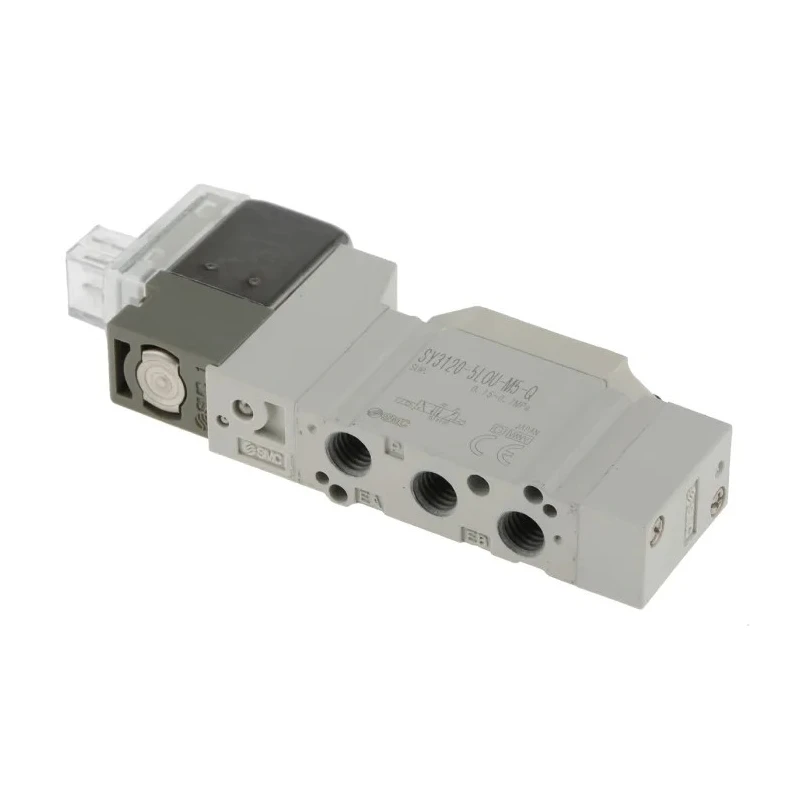 SMC Pneumatic Solenoid Valve, 5 Ports, Metric M5 Port Size, 24V DC, Die Cast Zinc Body SY3120-5LOU-M5-Q