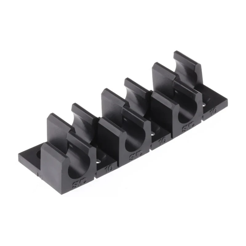 SMC 6 Tubes Polypropylene Tube Clip for Tube Diameter 10 mm OD, Operating Temperature -20°C to 60°C TM-10
