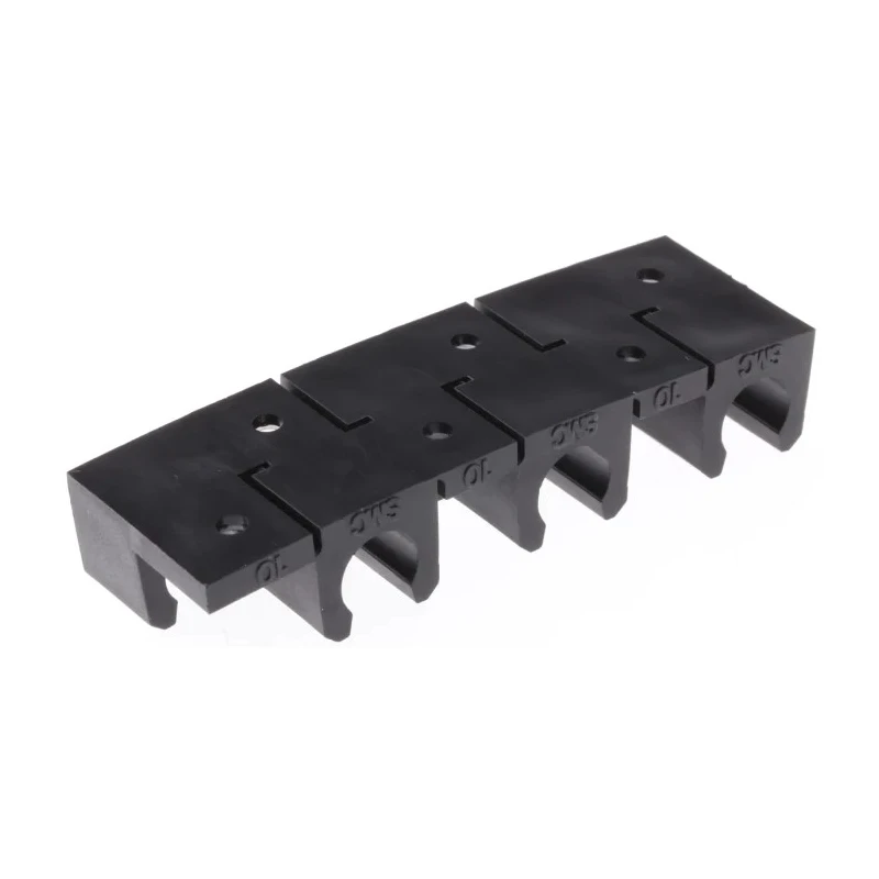 SMC 6 Tubes Polypropylene Tube Clip for Tube Diameter 10 mm OD, Operating Temperature -20°C to 60°C TM-10