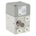 SMC Push Button Pneumatic Manual Control Valve Series, 5 mm Thread, 3/2 Function, Die Cast Aluminium, Max Pressure 1 MPa VR51