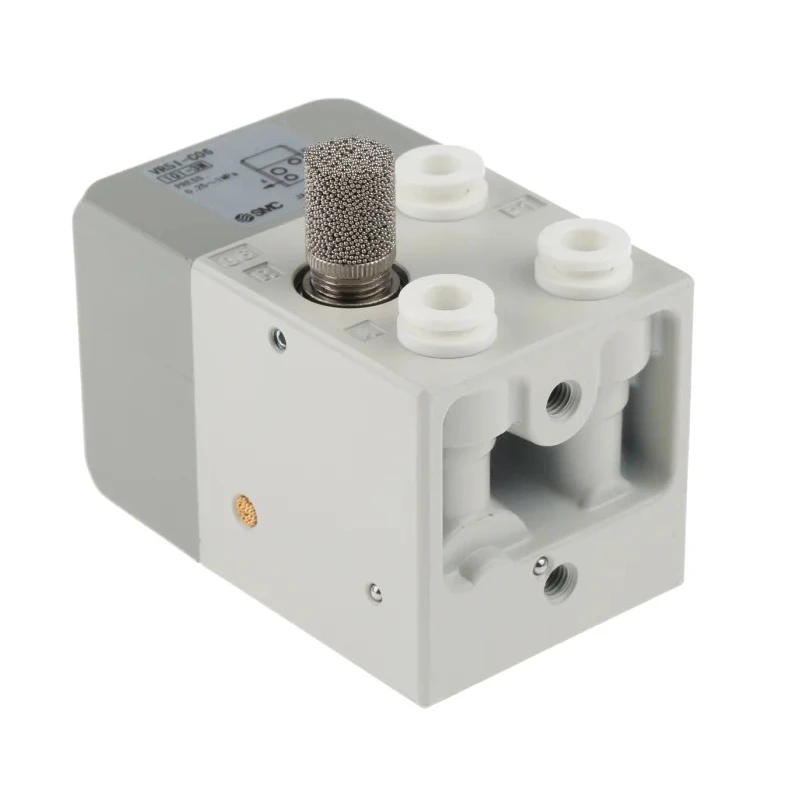 SMC Push Button Pneumatic Manual Control Valve Series, 5 mm Thread, 3/2 Function, Die Cast Aluminium, Max Pressure 1 MPa VR51