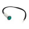 Arcolectric (Bulgin) Ltd 0067 Series Green Panel Mount Indicator, 230V AC, Lead Wire Termination, Prominent L006700NAM