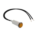 Arcolectric (Bulgin) Ltd 0067 Series Orange Panel Mount Indicator, 230V AC, Lead Wire Termination, Prominent Bezel L006700NAF