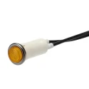 Arcolectric (Bulgin) Ltd 0067 Series Orange Panel Mount Indicator, 230V AC, Lead Wire Termination, Prominent Bezel L006700NAF