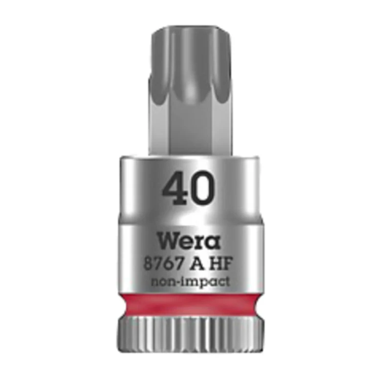 Wera Hex Torx Screwdriver Bit Set 4 Pieces Chrome Vanadium Steel 100mm Length 05003375001