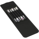 Wera Hex Screwdriver Bit Set, 5 Pieces, Chrome Vanadium Steel, 1/4 in Drive, 125mm Length 05003345001