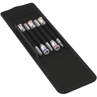 Wera Hex Screwdriver Bit Set, 5 Pieces, Chrome Vanadium Steel, 1/4 in Drive, 125mm Length 05003345001