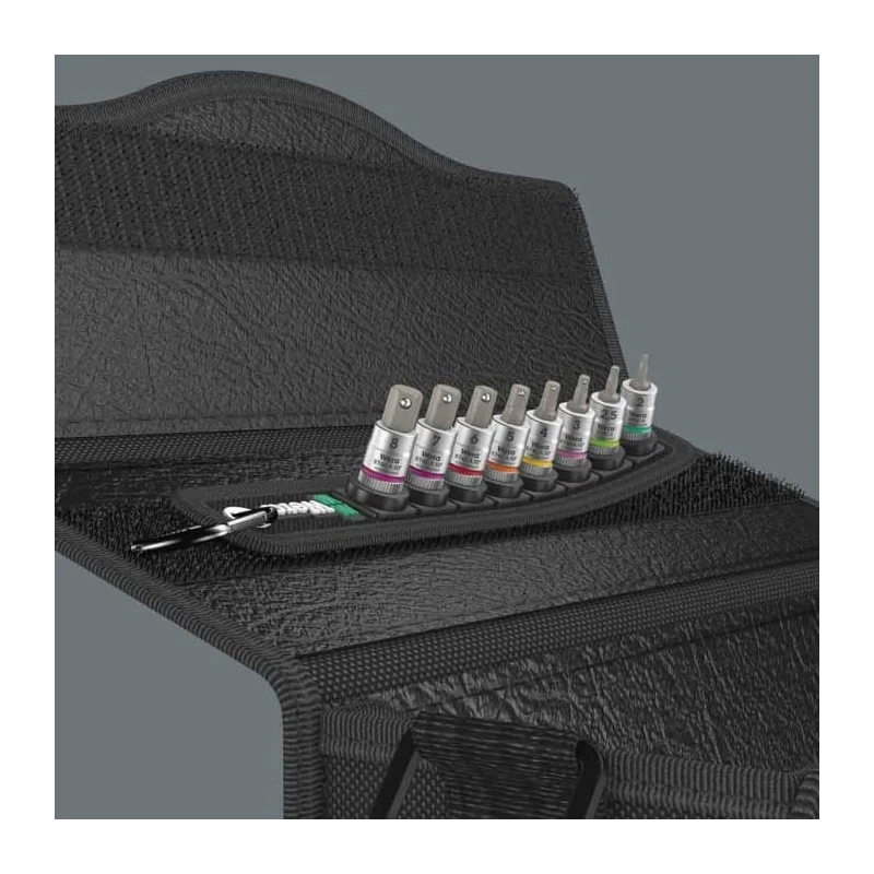 Wera Hex Screwdriver Bit Set 1/4 inch Drive, Chrome Vanadium Steel, 8 Pieces Zyklop 05003881001