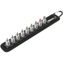 Wera Torx Screwdriver Bit Set 1/4 in Drive Chrome Vanadium Steel 9 Pieces 265mm Overall Length 05003882001