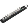 Wera Torx Screwdriver Bit Set 1/4 in Drive Chrome Vanadium Steel 9 Pieces 265mm Overall Length 05003882001