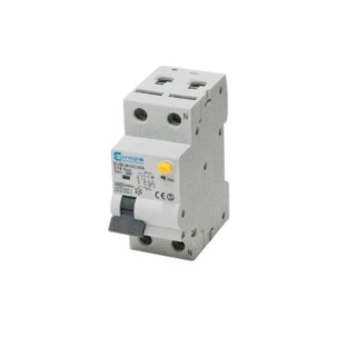 Europa Residual Current Circuit Breaker with Overload Protection, 16A Current Rating, 2-Pole, 30 mA Trip EUBLMC16C30A