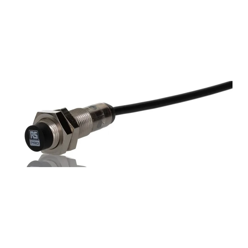 RS PRO Threaded Barrel Inductive Proximity Sensor M12 x 1 Thread Size 30V DC 200mA NPN Output IP67 4mm Detection 701-8250