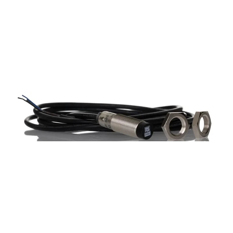 RS PRO Threaded Barrel Inductive Proximity Sensor M12 x 1 Thread Size 30V DC 200mA NPN Output IP67 4mm Detection 701-8250
