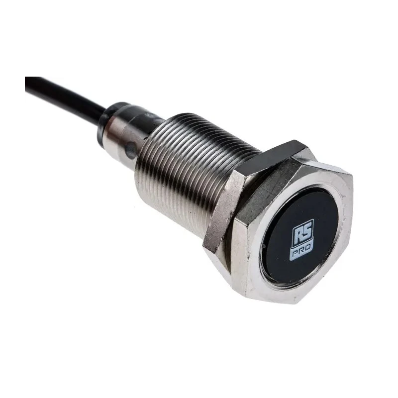 RS PRO Threaded Barrel Inductive Proximity Sensor M18 PNP 30 V DC 5 mm Detection Range 200mA Output 701-8213