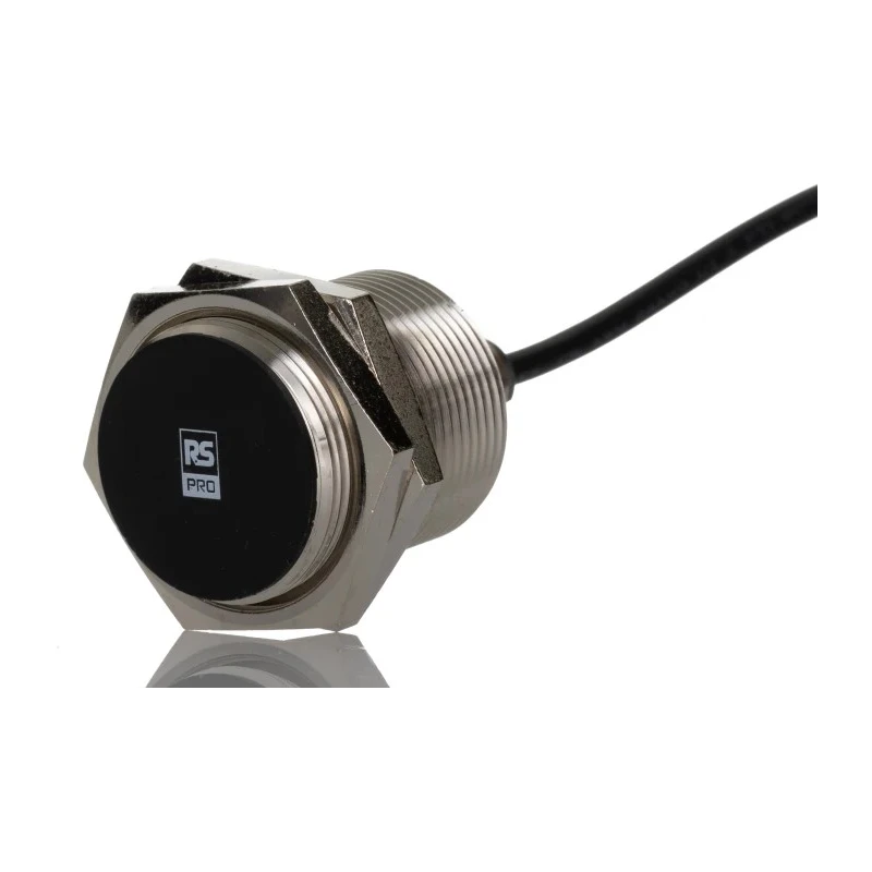RS PRO Threaded Barrel Inductive Proximity Sensor M30 x 1.5 PNP 30V DC 200mA 10mm Sensing Range 701-8216