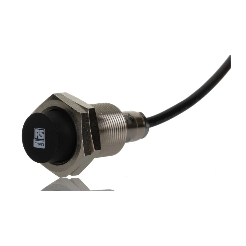 RS PRO Threaded Barrel Inductive Proximity Sensor M18 x 1 PNP Output 30V DC 8 mm Detection 200mA 1kHz 701-8266