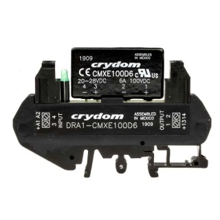 Crydom Solid State Interface Relay, Control Voltage 28V DC, DIN Rail Mount Screw Terminal DRA1