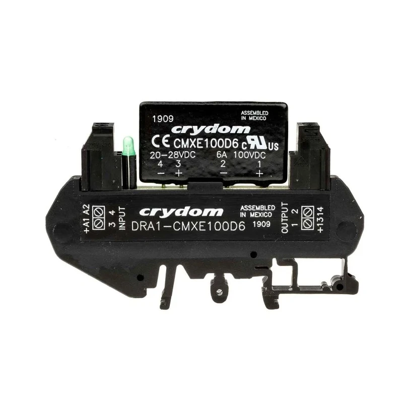 Crydom Solid State Interface Relay, Control Voltage 28V DC, DIN Rail Mount Screw Terminal DRA1