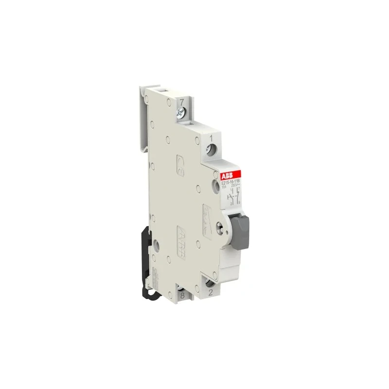 ABB 250V AC DIN Rail Push Button Circuit Trip 16A Current Rating System Pro M Compact 2CCA703150R0001 E215-16-11B