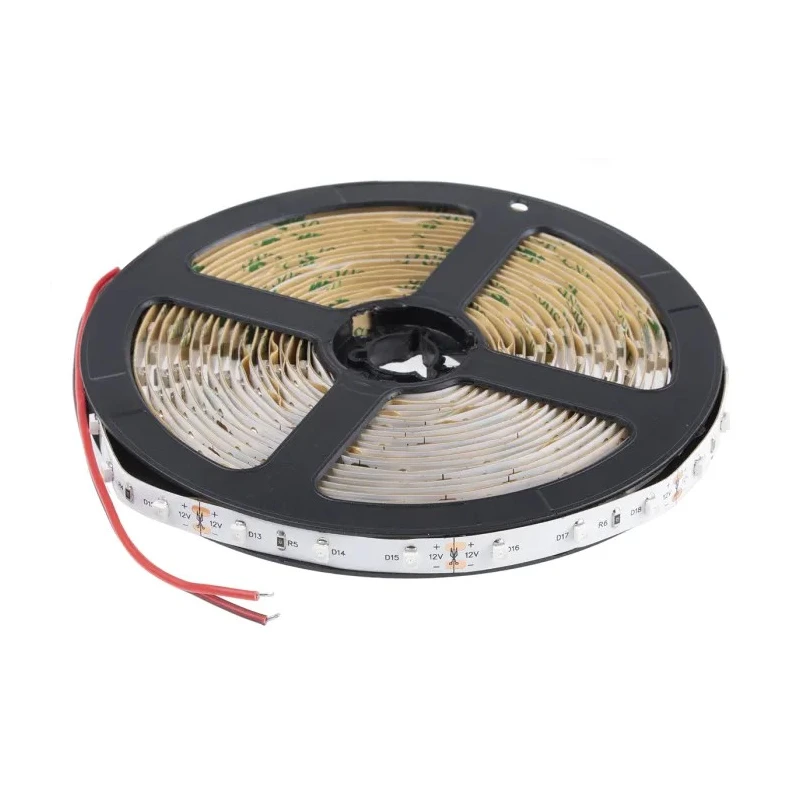 RS PRO 12V Red Flexible LED Strip, 5 m Length, 60 LEDs/m, 4.8W per metre, IP20, Model 153-3624