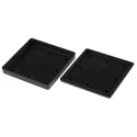 RS PRO Black Black Lid ABS Enclosure IP40, 25 mm x 125 mm x 125 mm Model 153-3689