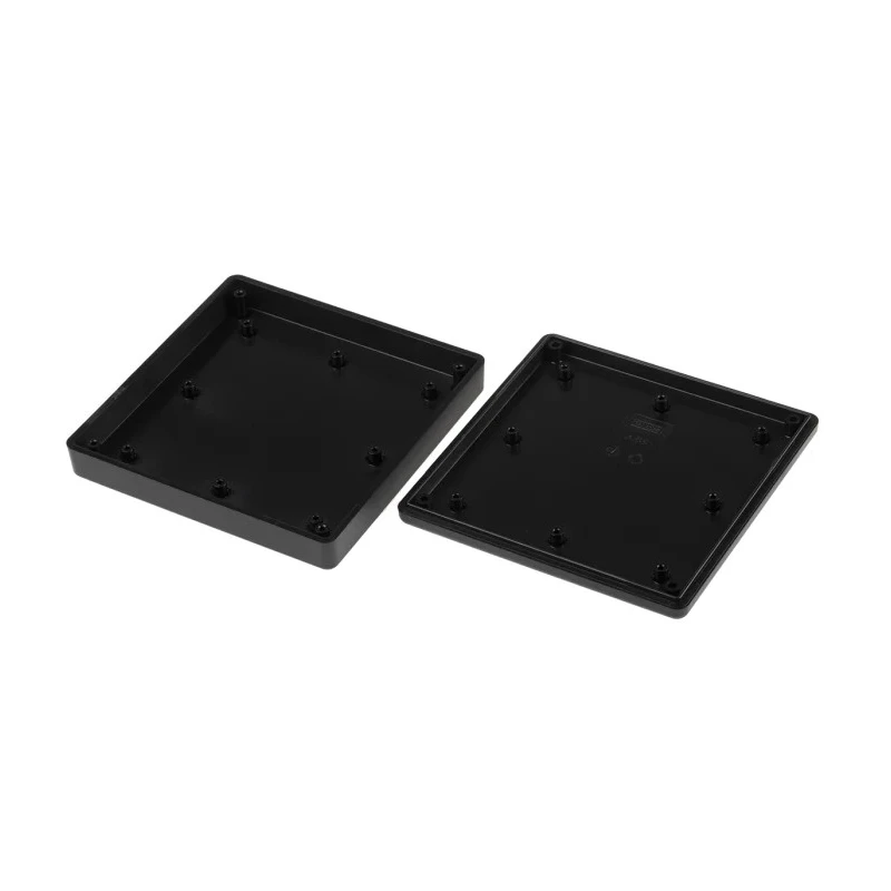 RS PRO Black Black Lid ABS Enclosure IP40, 25 mm x 125 mm x 125 mm Model 153-3689
