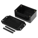 Hammond Flanged Black Black Lid ABS Enclosure IP54 39.5 mm x 108.2 mm x 58.2 mm 153-3674