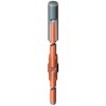 WJ Furse Earth Rod Copper 9.52mm Diameter 1.2m Length 3/8 in Thread Size 7TCA083120R0011 RB005