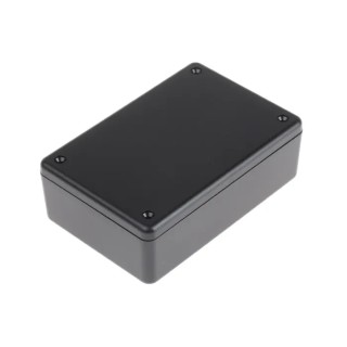 RS PRO Black Black Lid ABS Enclosure IP40, 35 mm x 105 mm x 70 mm 153-3696
