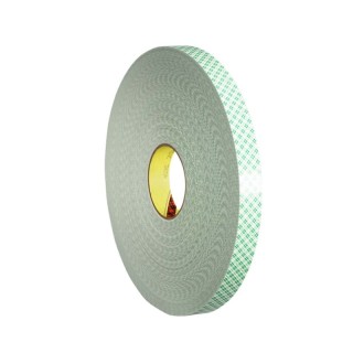 3M White Double Sided Polyurethane Foam Tape 19mm Width, 66m Length, 0.8mm Thickness, Acrylic Adhesive 3M 4032 19mm x 66m
