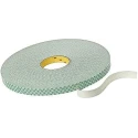 3M White Double Sided Polyurethane Foam Tape 19mm Width, 66m Length, 0.8mm Thickness, Acrylic Adhesive 3M 4032 19mm x 66m