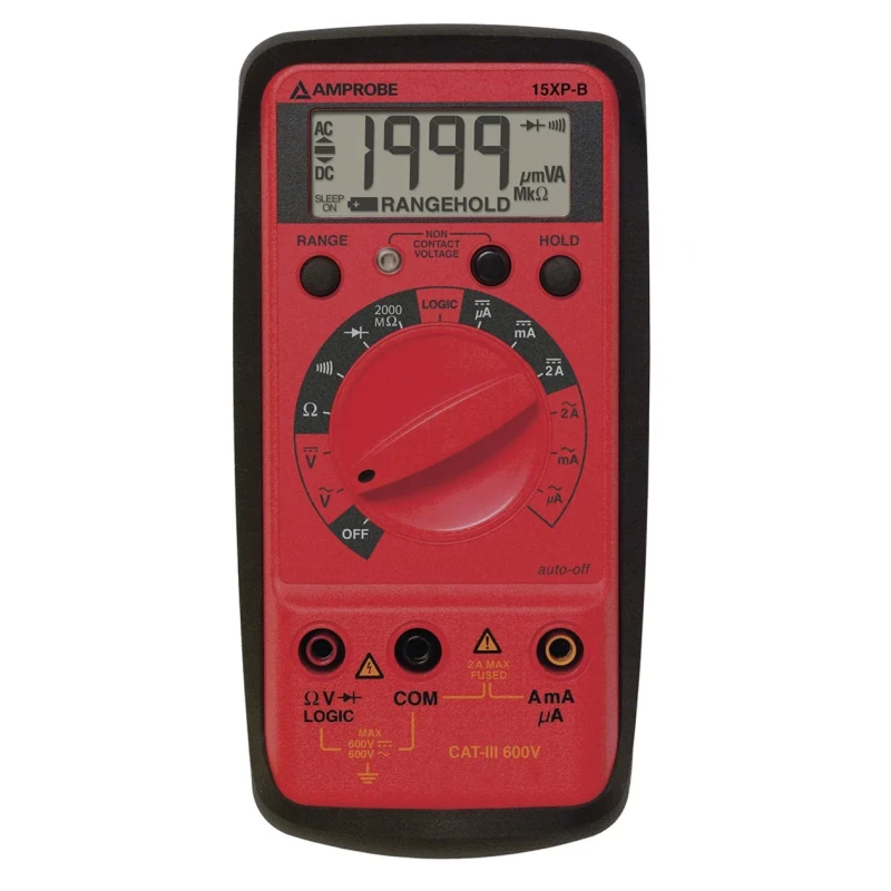 Amprobe Handheld Digital Multimeter 2 A AC/DC, 750 V AC 15XP-B
