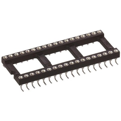 Preci-Dip DIL Socket 2.54 mm Pitch Vertical 28 Way Surface Mount Turned Pin Open Frame 1A 110-87-628-41-105161