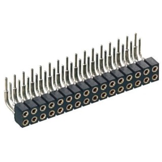 Preci-Dip 833 Series Right Angle PCB Socket, 14-Contact, 2 Row, 2 mm Pitch, Solder Termination, Black 833-87-014-20-001101