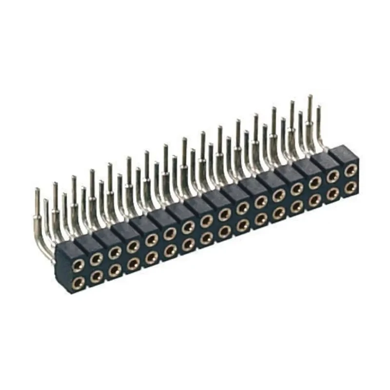 Preci-Dip 833 Series Right Angle PCB Socket, 14-Contact, 2 Row, 2 mm Pitch, Solder Termination, Black 833-87-014-20-001101