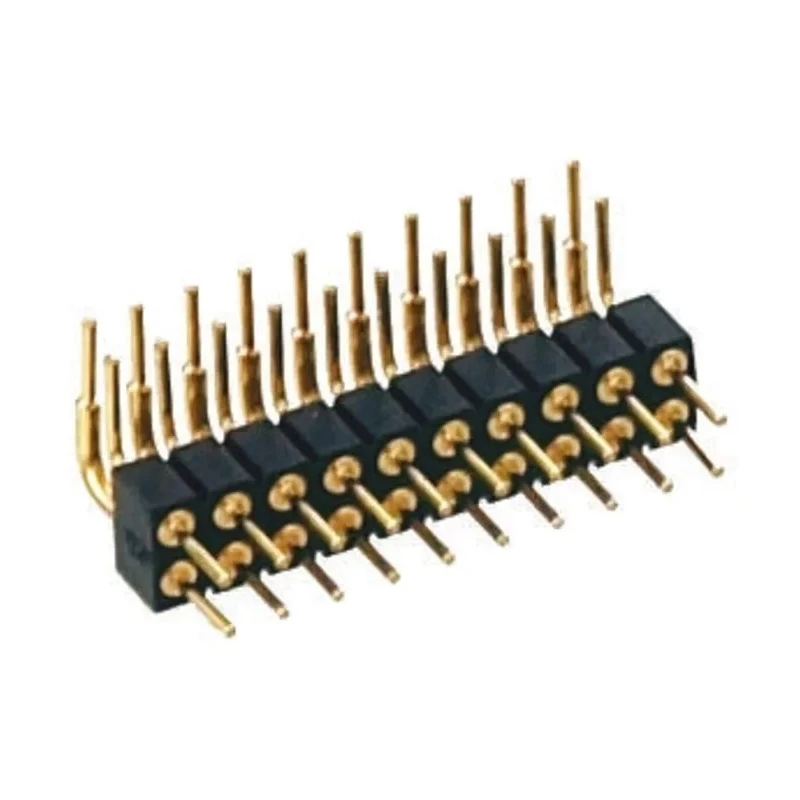 Preci-Dip 832 Series Right Angle Through Hole Pin Header, 8 Contacts, 2 mm Pitch, 2 Row, Unshrouded 832-80-008-20-001101