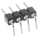 Preci-Dip 800 Series Right Angle Through Hole Pin Header, 4 Contact(s), 2.54 mm Pitch, 1 Row 800-80-004-20-001101