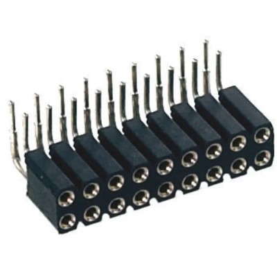 Preci-Dip 803 Series Right Angle PCB Socket, 10-Contact, 2 Row, 2.54 mm Pitch, Solder Termination 803-87-010-20-001101